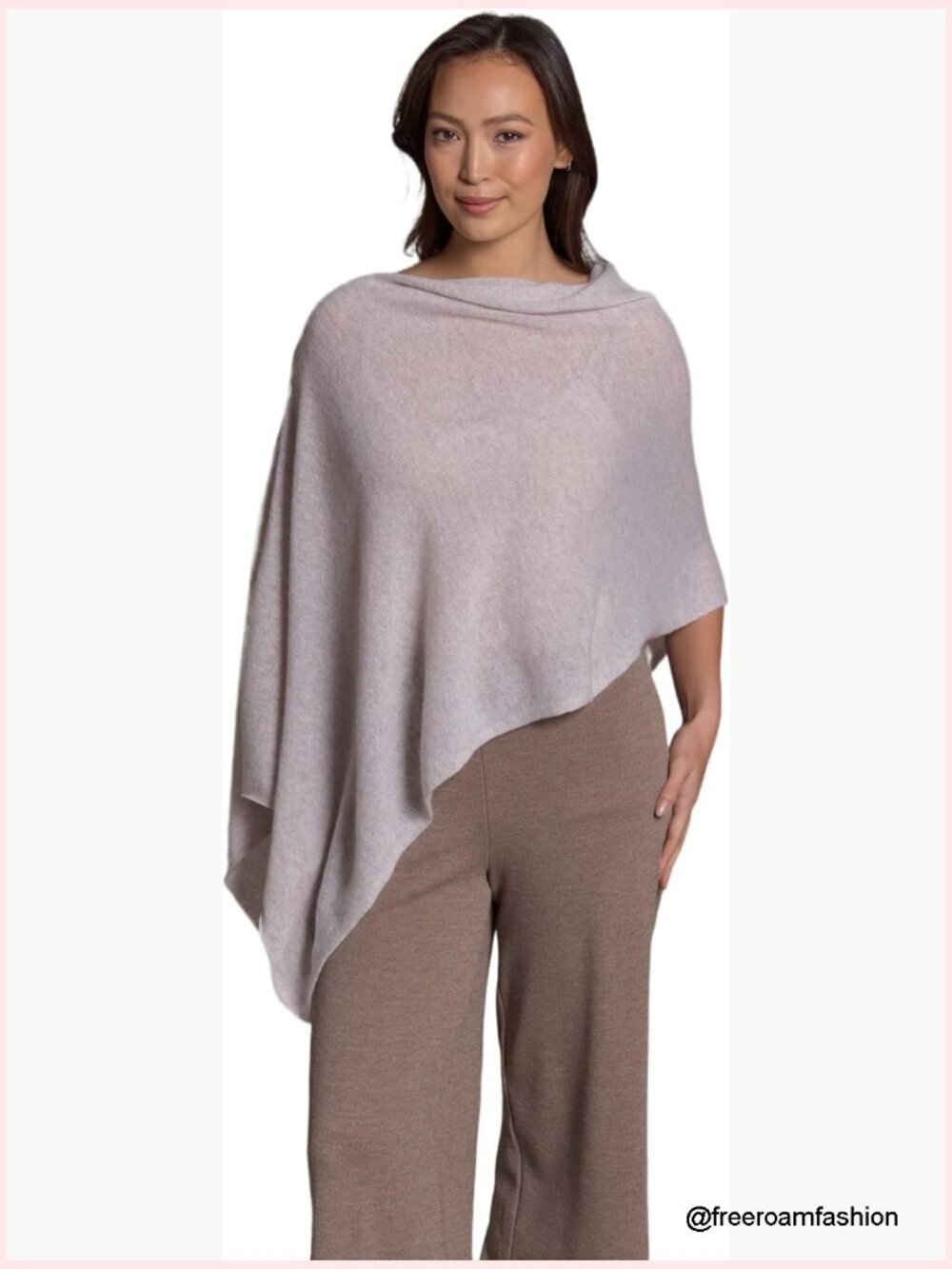 100% Cashmere Dress Topper Poncho - Oversized Wrap Cape